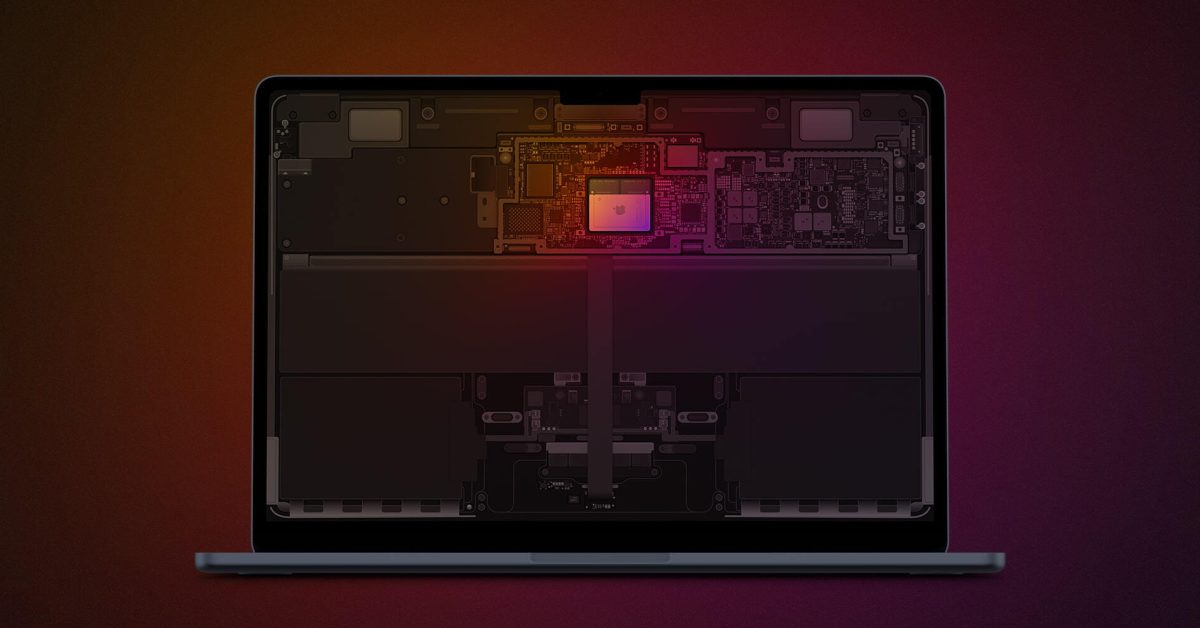 Take a look inside the M2 MacBook Air with these new schematic wallpapers