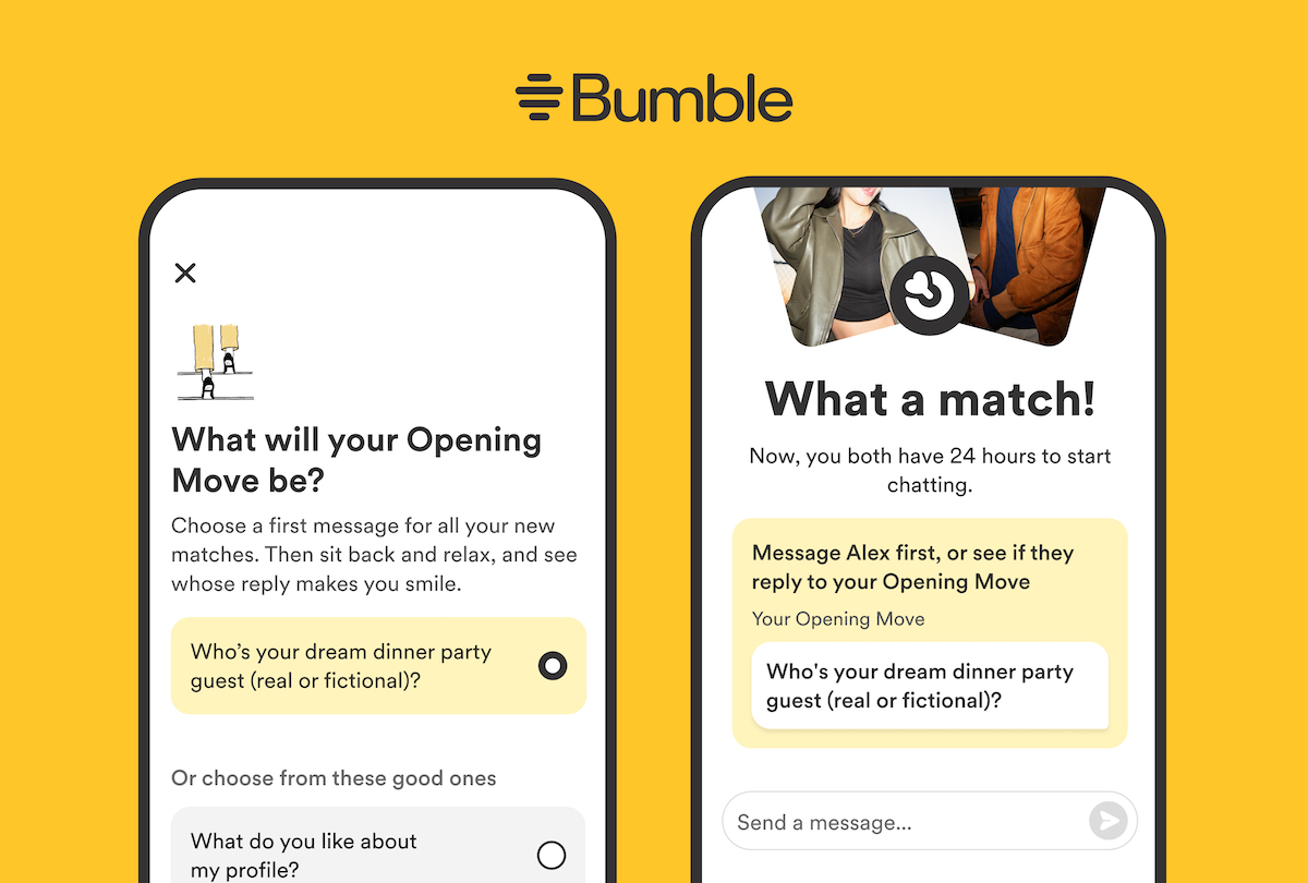 Bumble’s “Opening Move” feature takes the pressure off .asset_star0  to come up with a new message every time
